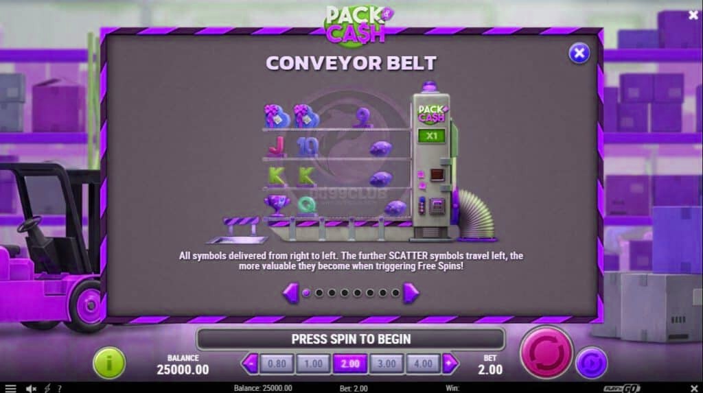 conveyor belt pack and cash slotxoeasy