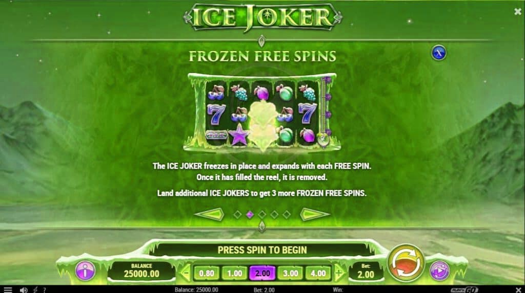 frozen free spins ice joker slotxoeasy