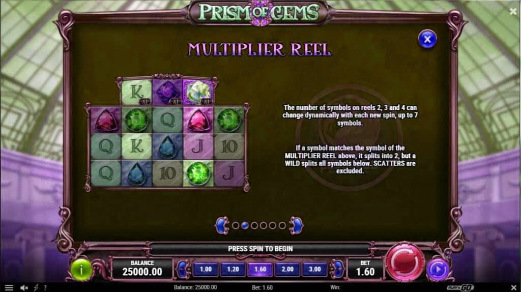 multiplier reel prism of gems