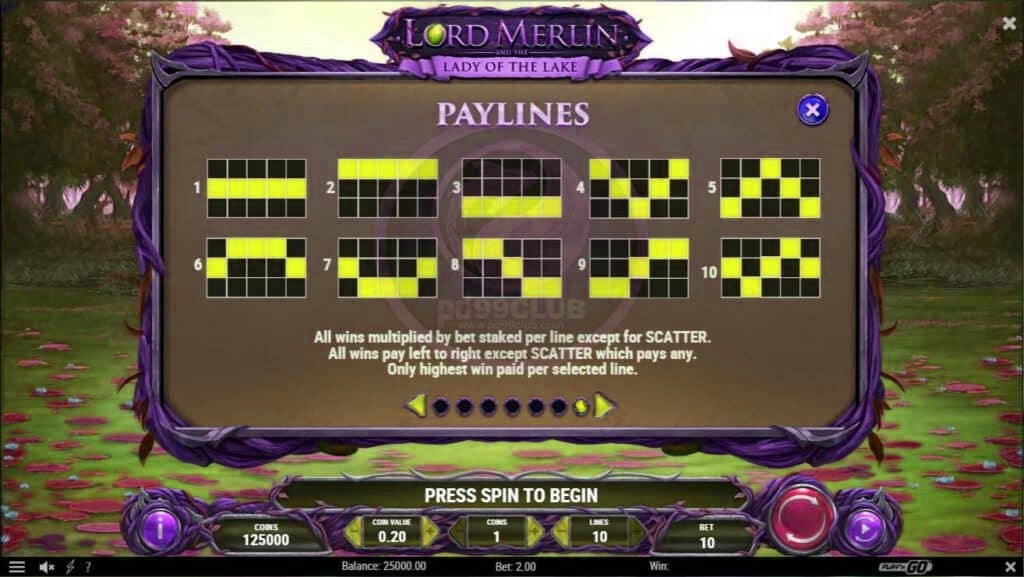 playline lord merlin and the lady of the lake slotxoeasy