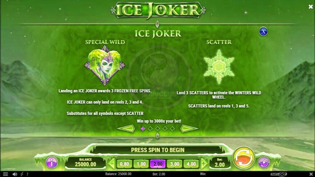 special wild&scatter ice joker slotxoeasy