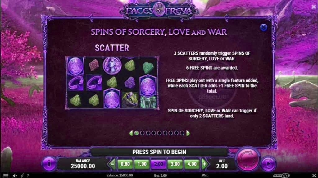spins of sorcery love and war&scatter the faces of freya slotxoeasy