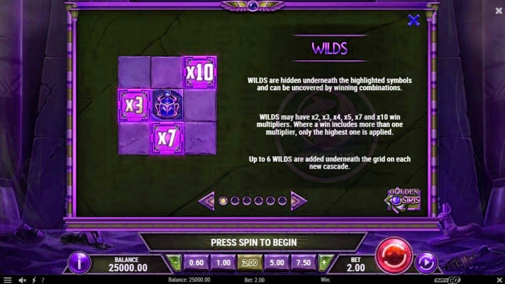 wild golden osiris slotxoeasy