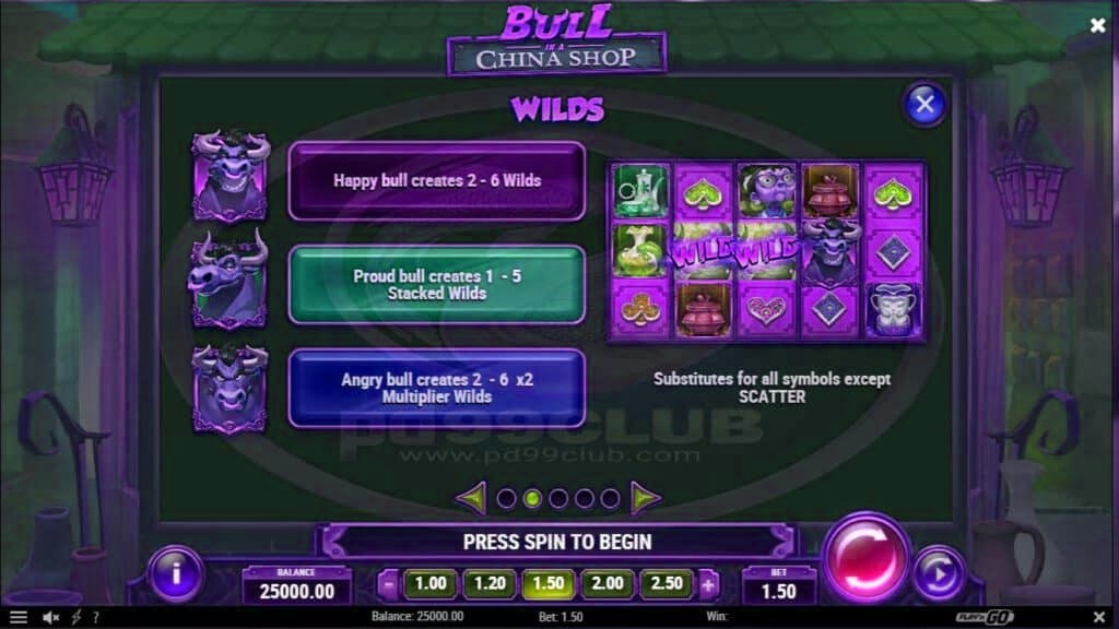 wilds bull in a china shop slotxoeasy