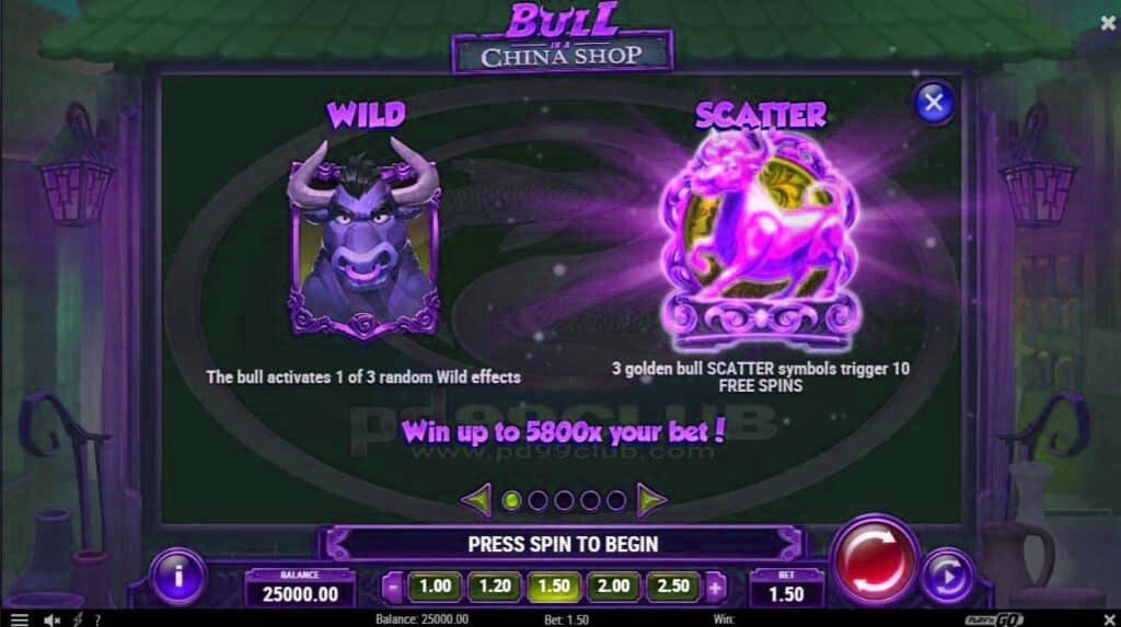 wild&scatter bull in a china shop slotxoeasy