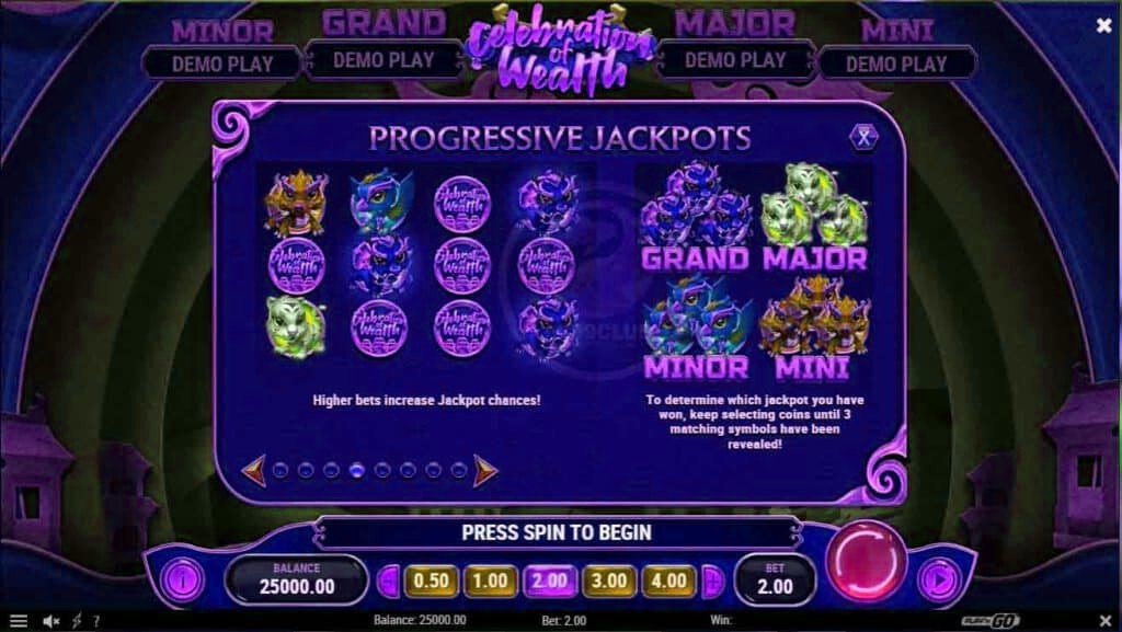 progressive jackpot celebration of wealth mgm99win